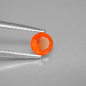 Cornalina Laranja vermelha Natural 0.38ct, Transparente, Transparente/Translúcido