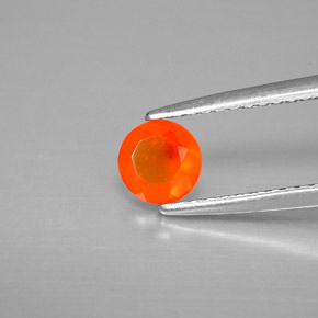 Cornalina Laranja vermelha Natural 0.38ct, Transparente, Transparente/Translúcido