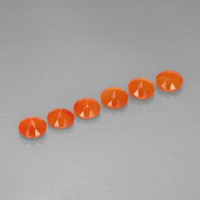 Pedras preciosas de cornalina laranja natural de  ct, transparente, transparente/translúcido