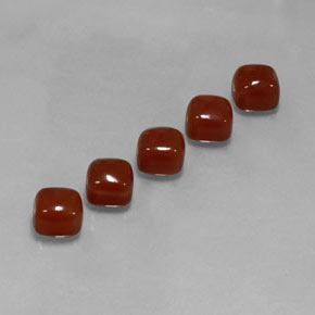 Pedras preciosas de cornalina laranja natural de  ct, almofada cortada, translúcido