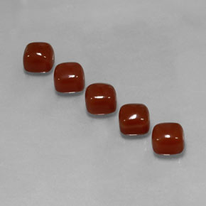 Pedras preciosas de cornalina laranja natural de  ct, almofada cortada, translúcido