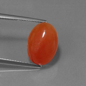 Cornalina Laranja Natural 5.84ct, Transparente, Transparente/Translúcido