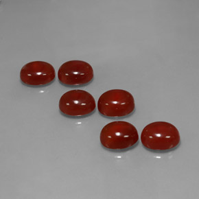 Pedras preciosas de cornalina vermelho natural de  ct, corte oval, translúcido