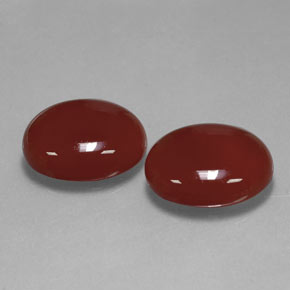 Pedras preciosas de cornalina vermelho natural de  ct, corte oval, translúcido