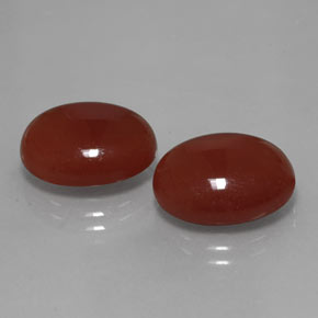 Pedras preciosas de cornalina vermelho natural de  ct, corte oval, translúcido