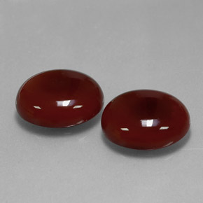 Pedras preciosas de cornalina vermelho natural de  ct, corte oval, translúcido