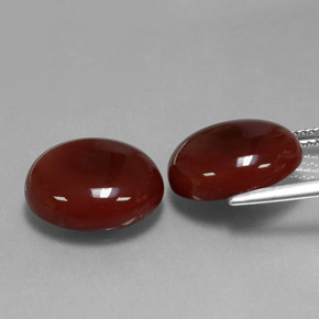 Pedras preciosas de cornalina vermelho natural de  ct, corte oval, translúcido