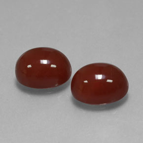 Pedras preciosas de cornalina vermelho natural de  ct, corte oval, translúcido