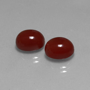 Pedras preciosas de cornalina vermelho natural de  ct, corte oval, translúcido