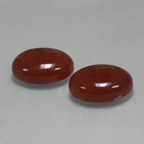 Pedras preciosas de cornalina vermelho natural de  ct, corte oval, translúcido