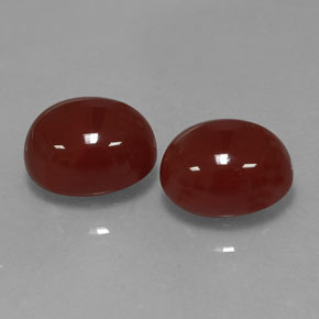 Pedras preciosas de cornalina vermelho natural de  ct, corte oval, translúcido