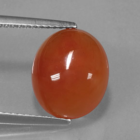 Cornalina laranja natural 4,54ct, transparente, transparente/translúcido
