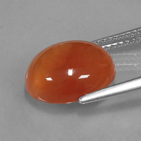 Cornalina laranja natural 4,54ct, transparente, transparente/translúcido