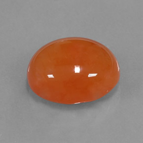 Cornalina laranja natural 4,81ct, corte oval, translúcido