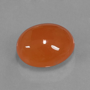 Cornalina laranja natural 5,15ct, corte oval, translúcido