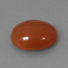 Cornalina laranja natural 4,06ct, corte oval, translúcido