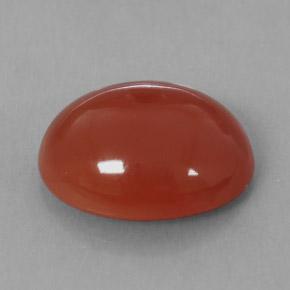 Cornalina Laranja Natural 3.69ct, Corte Oval, Translúcido