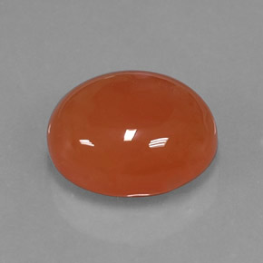 Cornalina Laranja Natural 4.98ct, Corte Oval, Translúcido