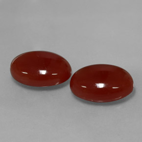 Pedras preciosas de cornalina vermelho natural de  ct, corte oval, translúcido