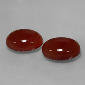 Pedras preciosas de cornalina vermelho natural de  ct, corte oval, translúcido