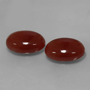 Pedras preciosas de cornalina vermelho natural de  ct, corte oval, translúcido