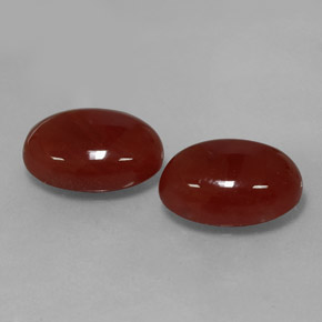 Pedras preciosas de cornalina vermelho natural de  ct, corte oval, translúcido