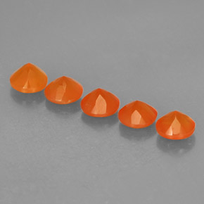 Pedras preciosas de cornalina laranja natural de  ct, transparente, transparente/translúcido