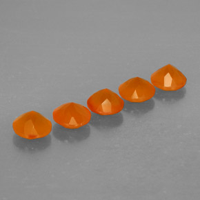 Pedras preciosas de cornalina laranja natural de  ct, transparente, transparente/translúcido