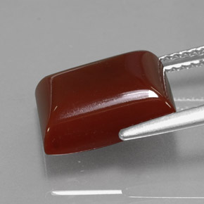 Cornalina laranja natural 5,78ct, baguete, translúcido