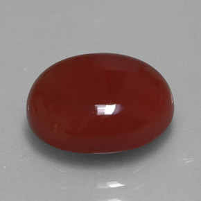 Cornalina vermelho natural 4,71ct, corte oval, translúcido