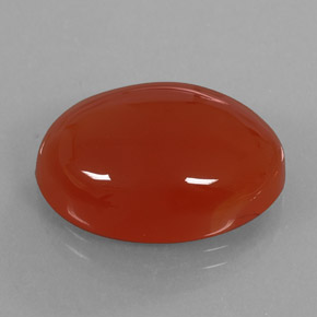 Cornalina laranja natural 17,01ct, corte oval, translúcido