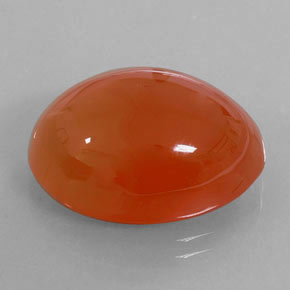 Cornalina laranja natural 18,75ct, corte oval, translúcido