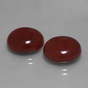 Pedras preciosas de cornalina vermelho natural de  ct, corte oval, translúcido