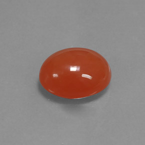 Cornalina laranja natural 3,33ct, corte oval, translúcido