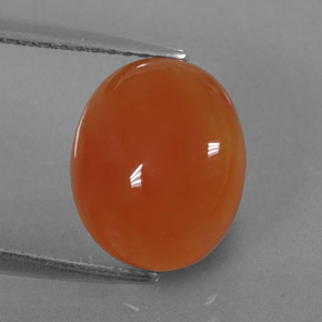 Cornalina laranja natural 3,65ct, transparente, transparente/translúcido