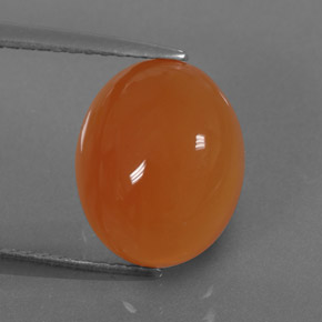 Cornalina laranja natural 3,91ct, transparente, transparente/translúcido
