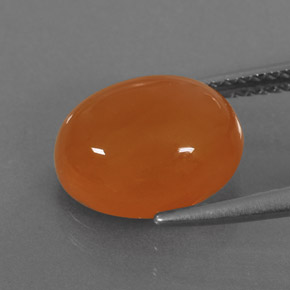 Cornalina laranja natural 3,91ct, transparente, transparente/translúcido