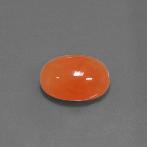 Cornalina Laranja Natural 4.56ct, Corte Oval, Translúcido