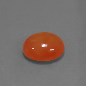 Cornalina laranja natural 4,50ct, corte oval, translúcido