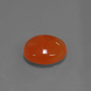 Cornalina laranja natural 4,17ct, corte oval, translúcido