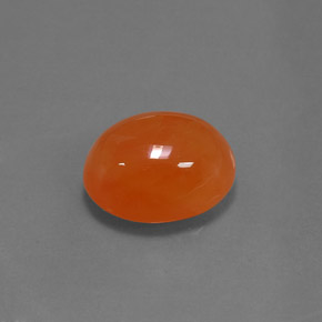 Cornalina laranja natural 5,07ct, corte oval, translúcido