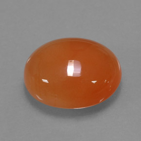 Cornalina laranja natural 4,22ct, corte oval, translúcido