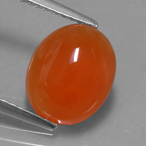Cornalina laranja natural 3,29ct, transparente, transparente/translúcido