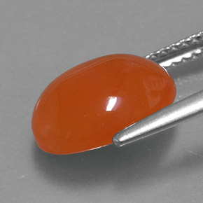 Cornalina laranja natural 3,51ct, transparente, transparente/translúcido
