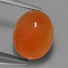 Cornalina Laranja Natural 4.11ct, Transparente, Transparente/Translúcido