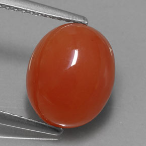 Cornalina laranja natural 4,16ct, transparente, transparente/translúcido