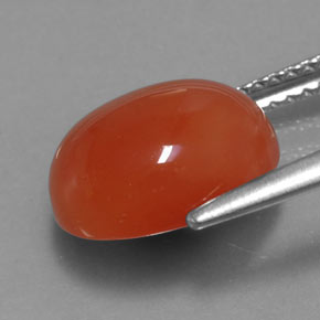 Cornalina laranja natural 4,16ct, transparente, transparente/translúcido