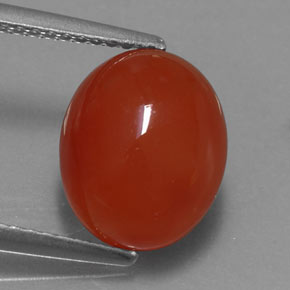 Cornalina laranja natural 3,67ct, transparente, transparente/translúcido