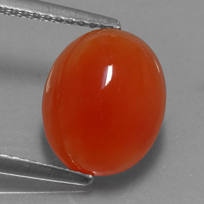 Cornalina laranja natural 4,00ct, transparente, transparente/translúcido