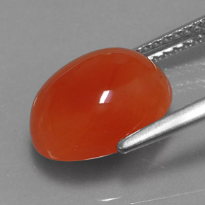 Cornalina laranja natural 4,00ct, transparente, transparente/translúcido